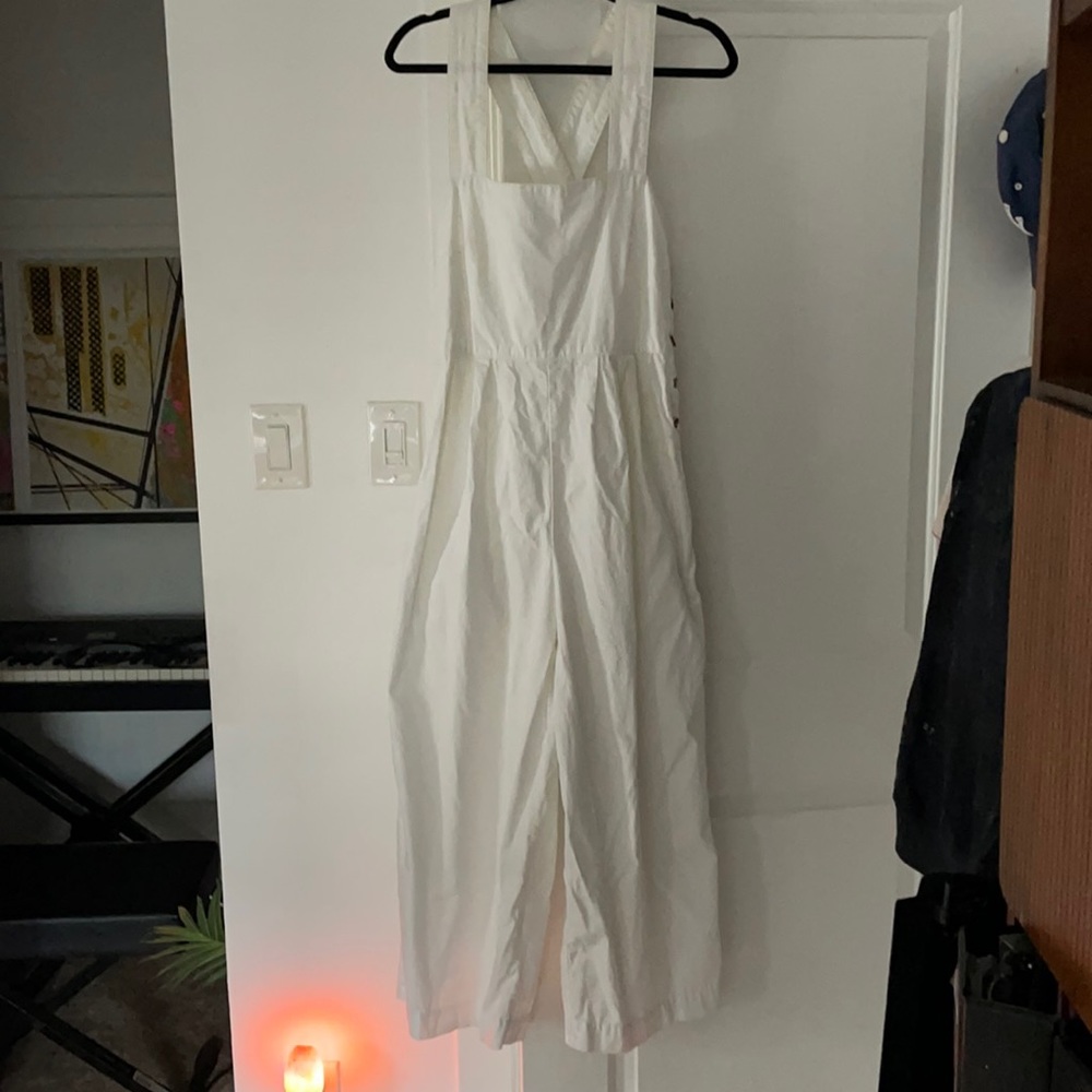 Free People White 100% cotton jumpsuit